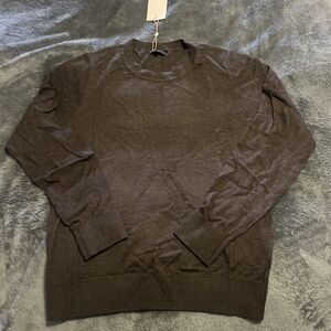 Medium Quince Women's Lightweight Cotton Cashmere Crew Sweater Mocha Heather